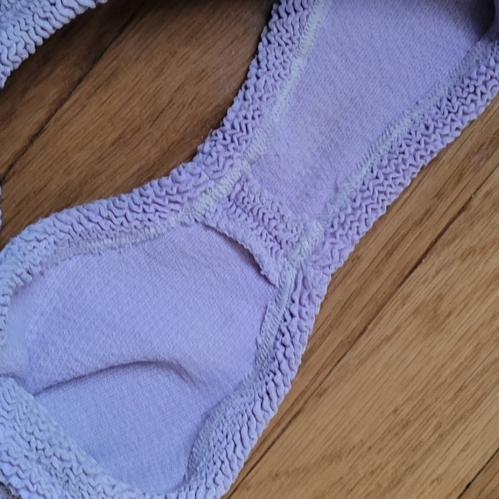 Hunza G Lilac Ribbed Tank One-Piece Swimsuit - Picture 7 of 9